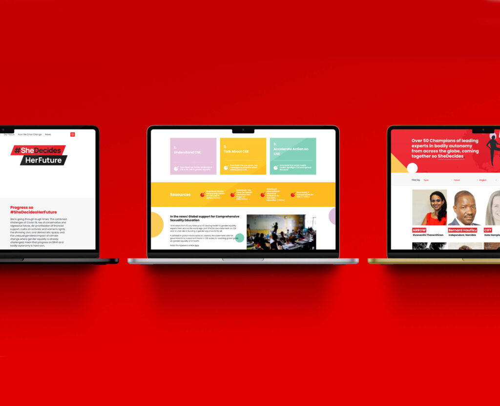 SheDecides website design