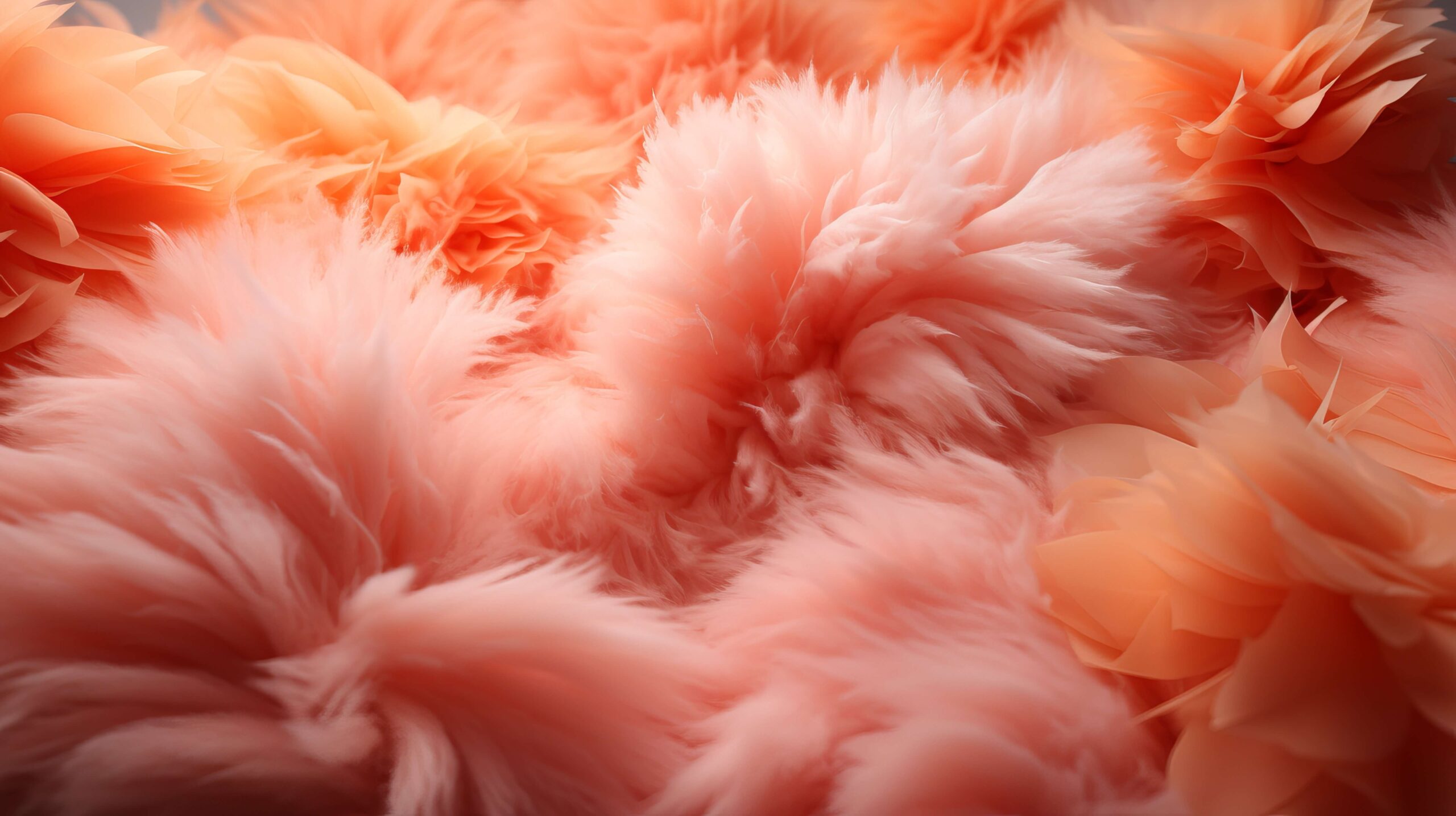 peach feathers