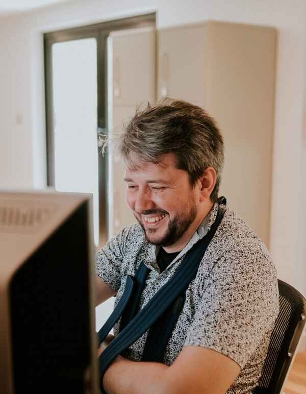 Wordpress developer smiling