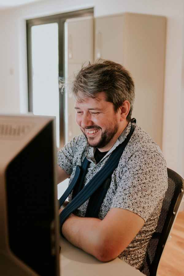 Wordpress developer smiling