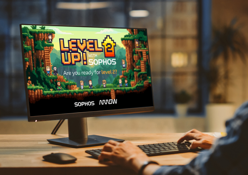Level Up with Sophos campaign arrow