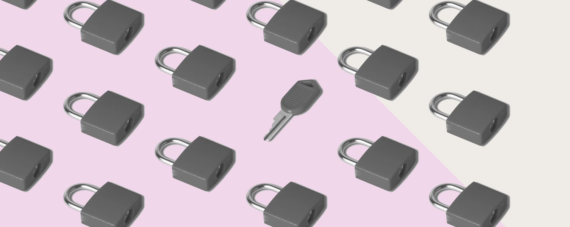 lock and key graphic mockup