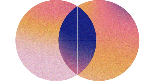 aesthetic venn diagram gradient design