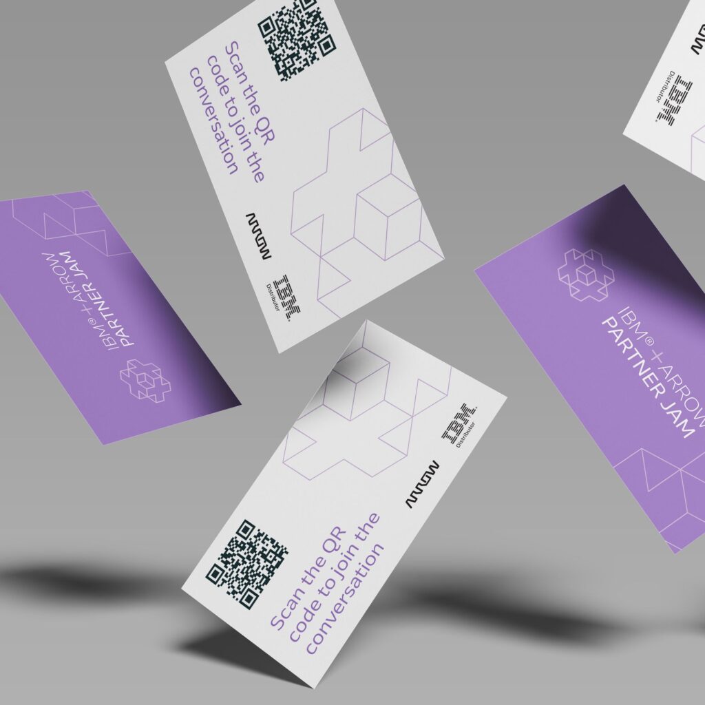business card designs for Arrow technology
