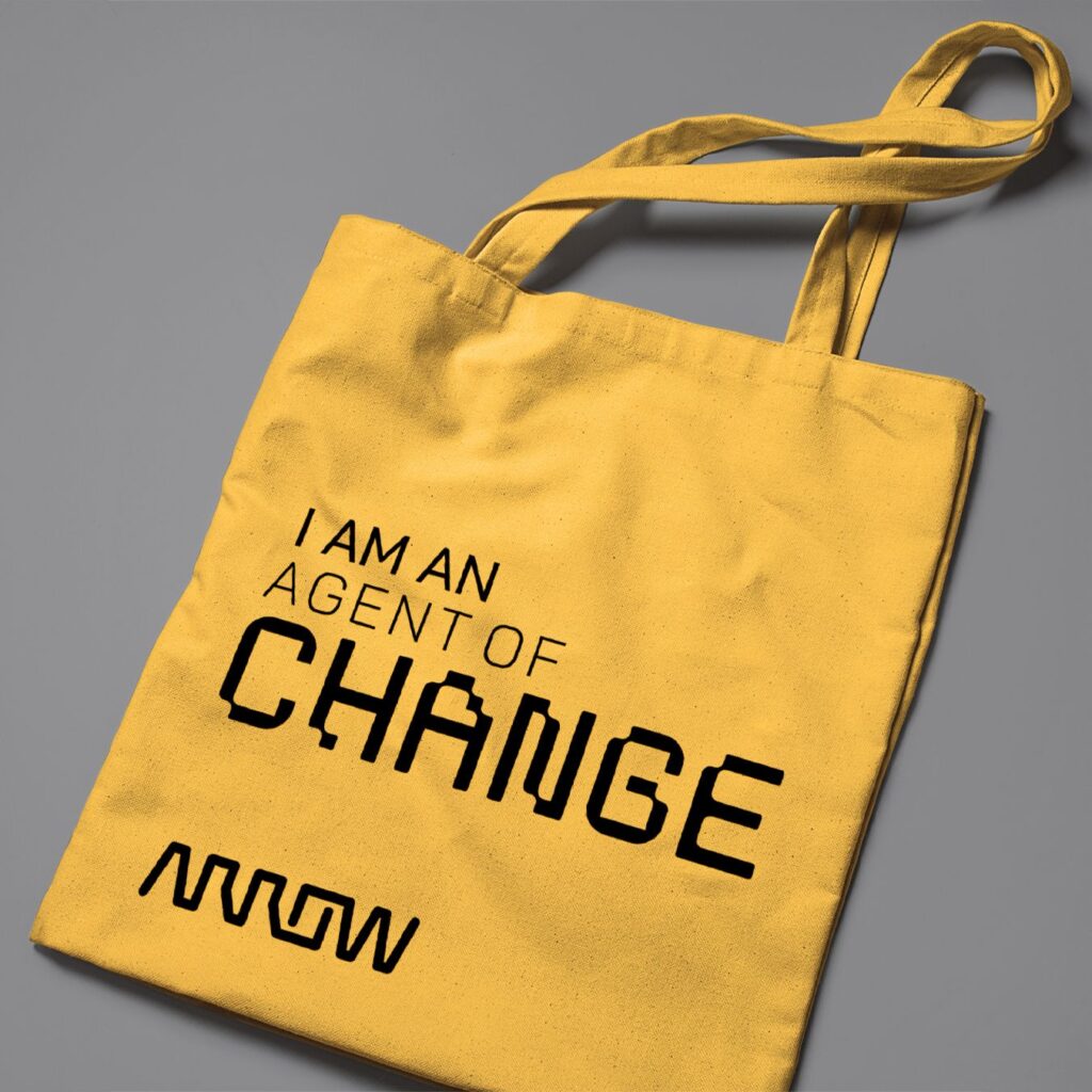 i am an agent of change tote bag