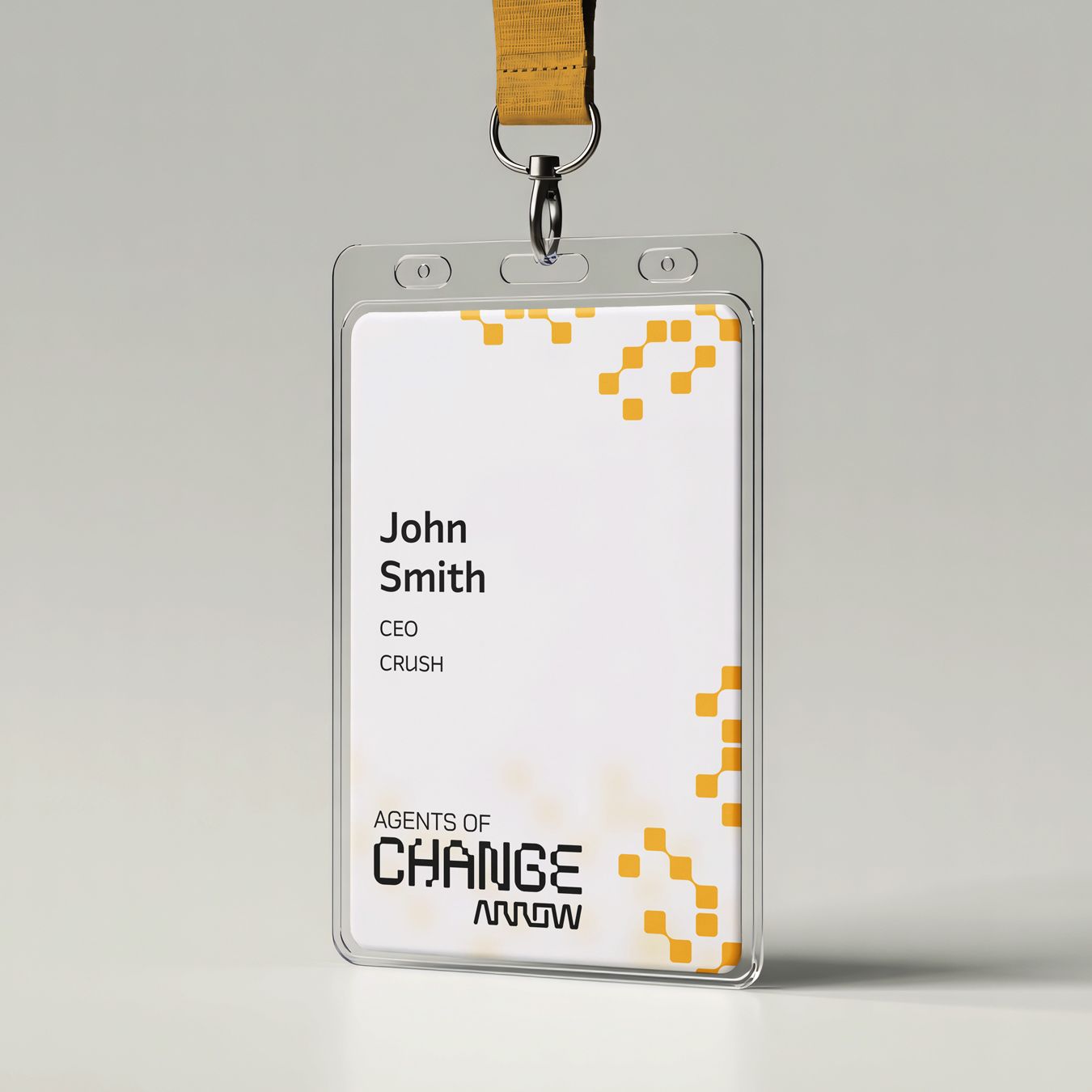 lanyard design for agents of change tech event