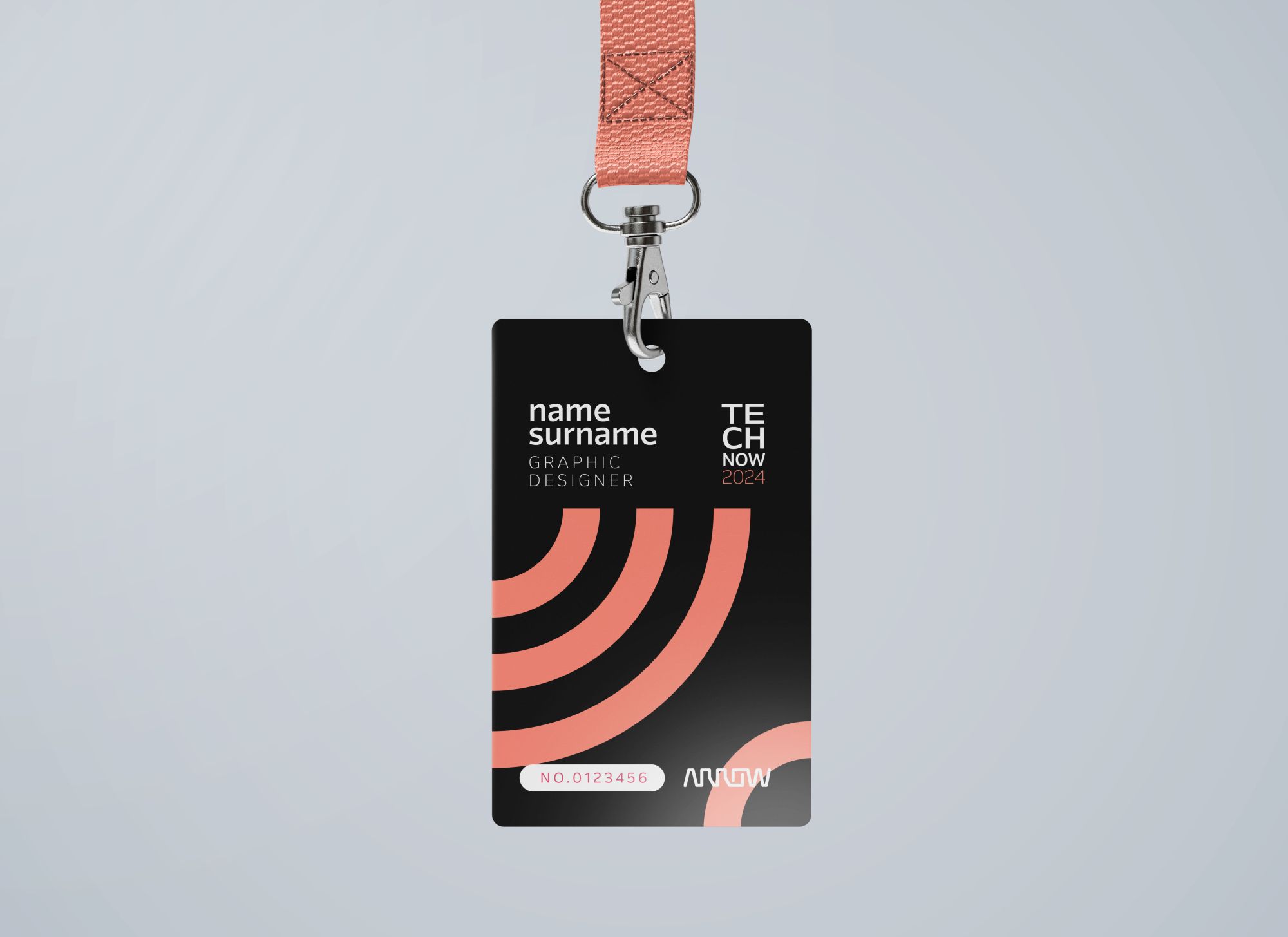 corporate event lanyard mockup